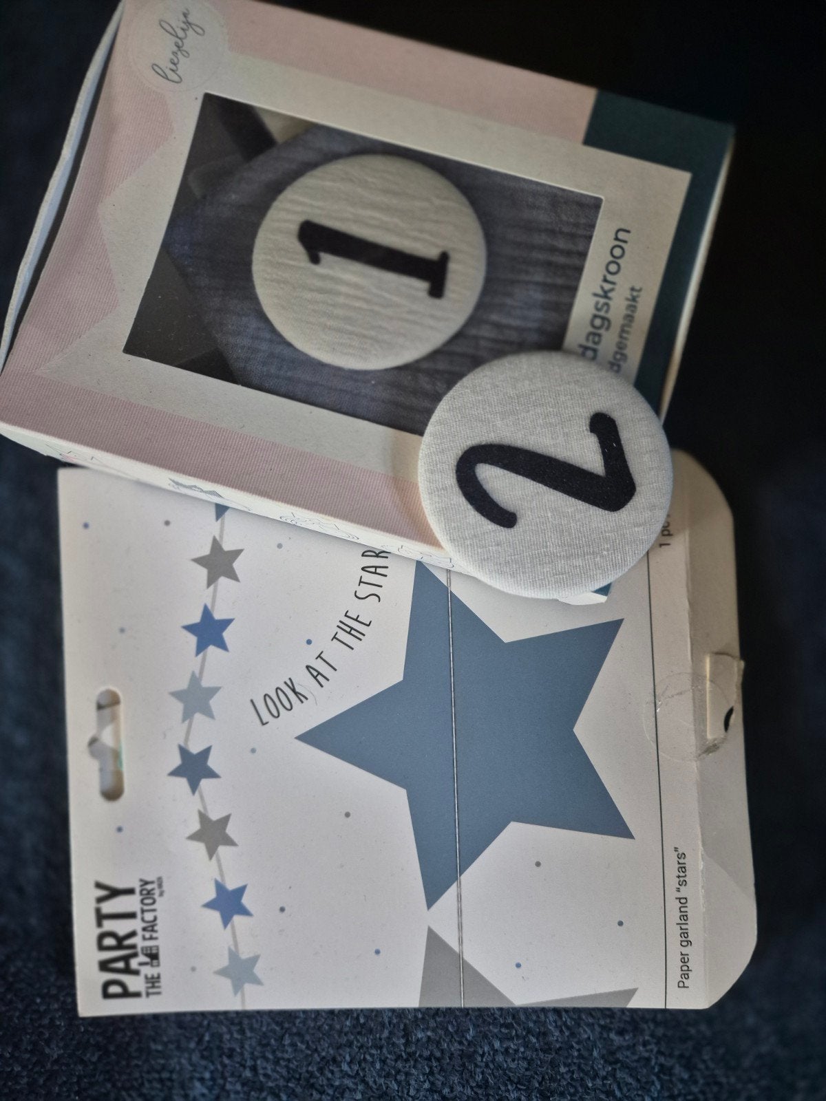 Verjaardagskroon en sterrenslinger, Ophalen, Nieuw, Versiering, Verjaardag