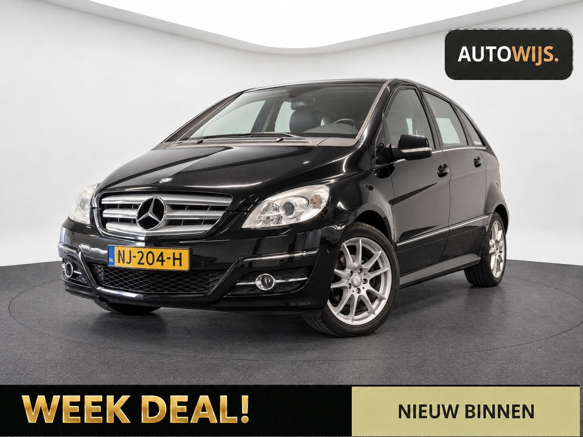 Mercedes-Benz B-klasse 170|XENON|NAVI|APK 5-2027|PANO, Voorwielaandrijving, Dealer onderhouden, Gebruikt, Zwart