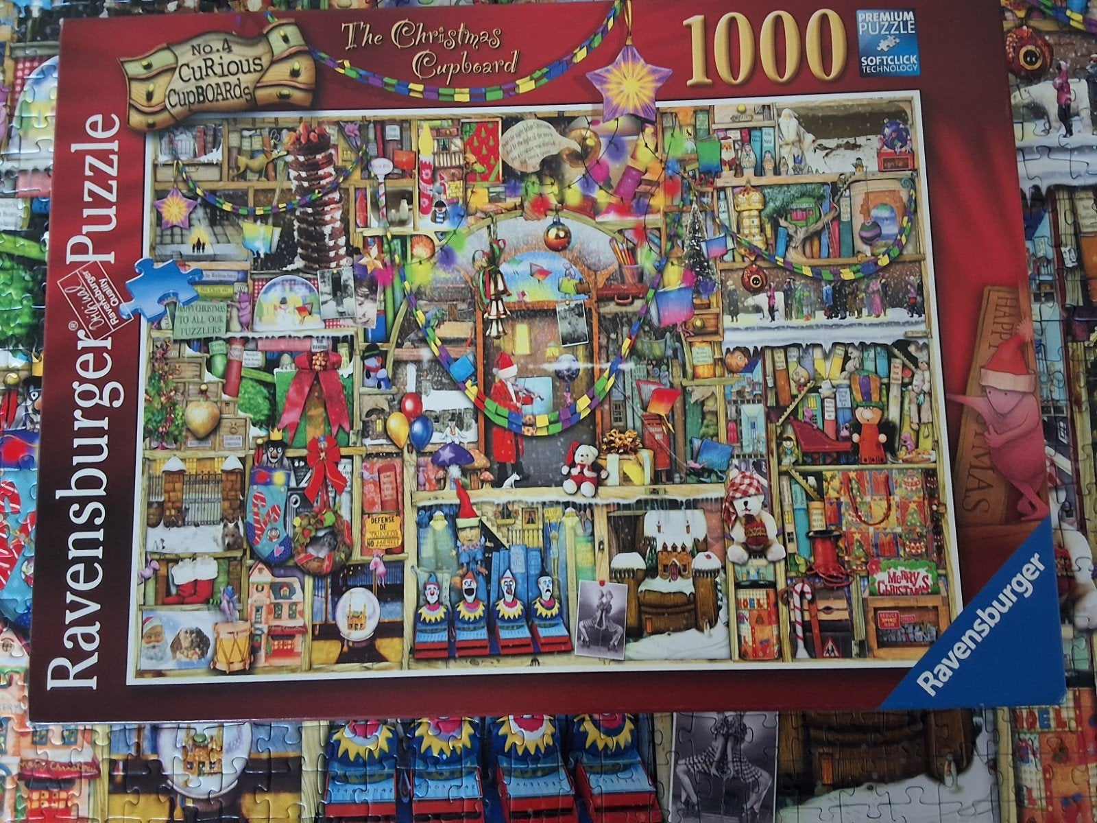 Ravensburger puzzel 1000 st, Kast van de kerstman, kerst, Ophalen of Verzenden, 500 t/m 1500 stukjes, Zo goed als nieuw