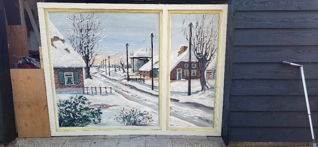 Groot schilderij 1.50 x 2.00 m, Ophalen