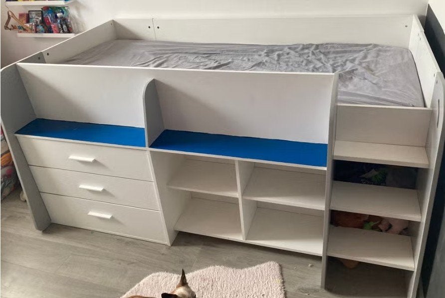 Half hoogslaper met opbergruimte, Ophalen, Gebruikt, Halfhoogslaper