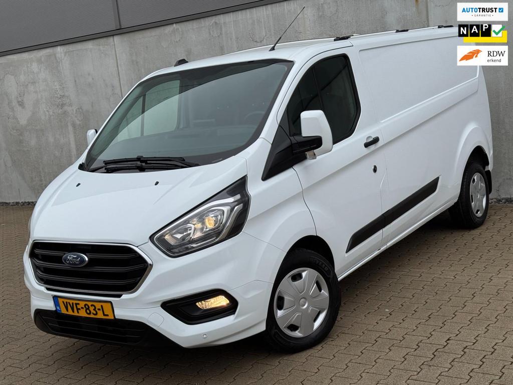 Ford Transit Custom 300 2.0 TDCI L2 AUT. Carplay NAVI DAB Cr, Auto's, Bestelauto's, Stof, 4 cilinders, Origineel Nederlands, Bedrijf