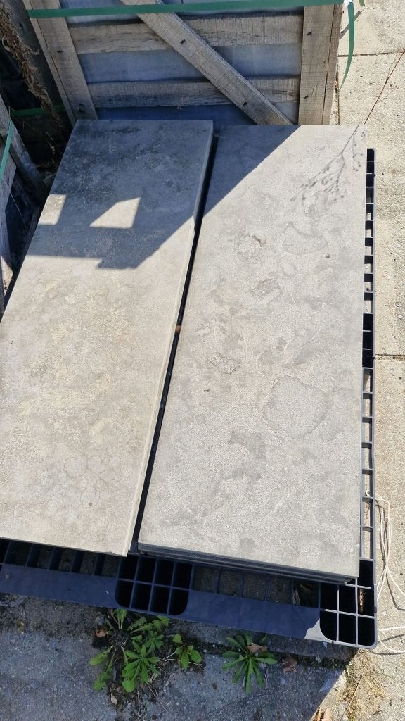 SALE Natuursteen afdekranden/plaat Hardsteen diverse afmetin, Tuin en Terras, Ophalen, 100 tot 200 cm, 25 cm of meer, Nieuw