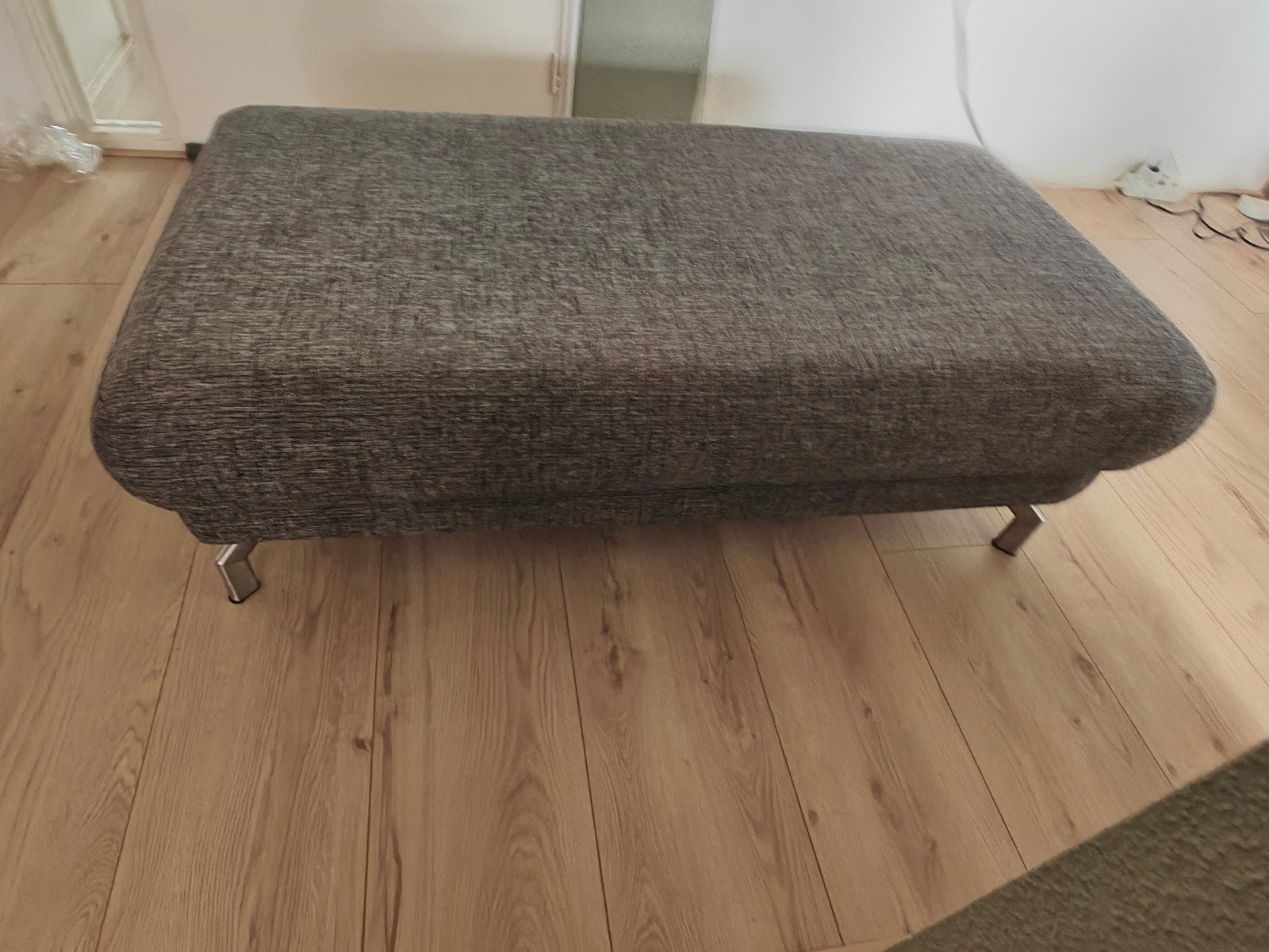 H&H Hocker met glasplaat, Ophalen, Zo goed als nieuw, Stof, Rechthoekig