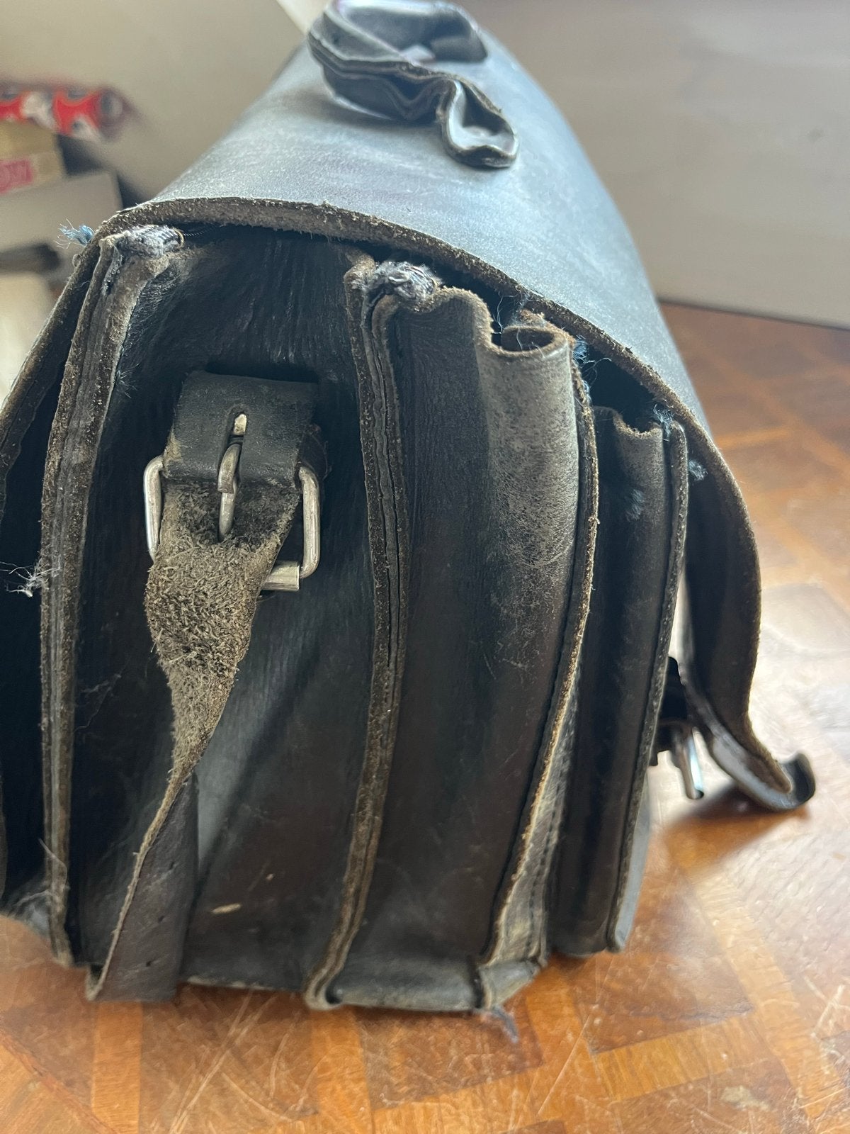 Originele Ruiter Tassen Leren Schoudertas/Aktetas - Vintage, Sieraden, Tassen en Uiterlijk, Gebruikt, Zwart, Aktetas of Boekentas