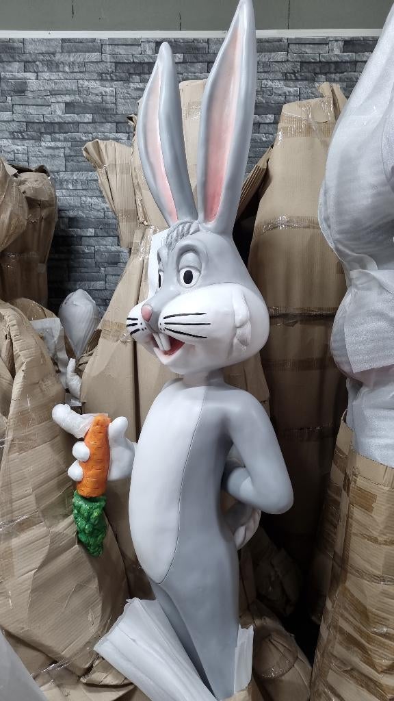 Levensgroot Bugs Bunny Beeld (180 cm) Polyester, Ophalen of Verzenden, Beeld, 1 meter - 2 meter