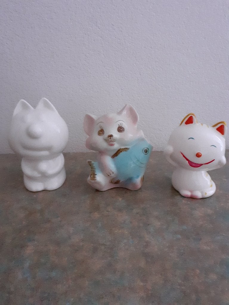 Kattenspaarpotten steen aardewerk of keramiek, Ophalen of Verzenden