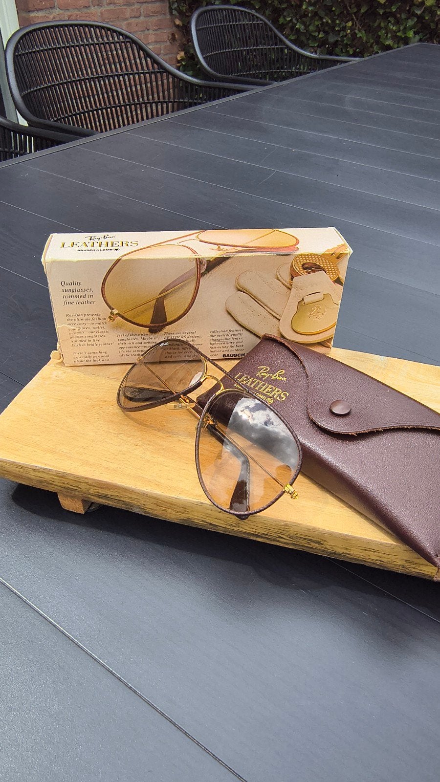 Ray-Ban B&L Aviator New Old Stock 58-14 Leathers Origineel!, Ophalen of Verzenden, Nieuw, Ray-Ban