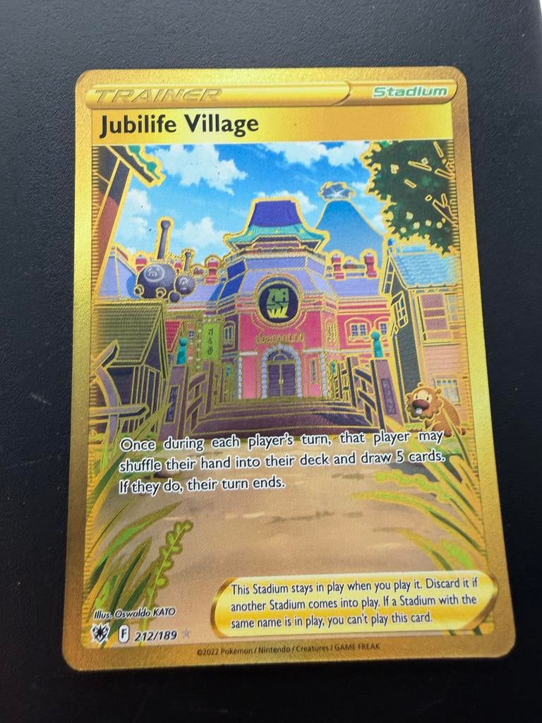 Pokémon TCG: Jubilife Village Gold Secret Rare (212/189), Ophalen of Verzenden, Zo goed als nieuw, Losse kaart, Foil