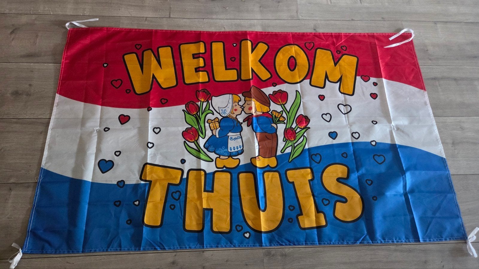 gevelvlag welkom thuis, Diversen, Vlaggen en Wimpels, Ophalen of Verzenden