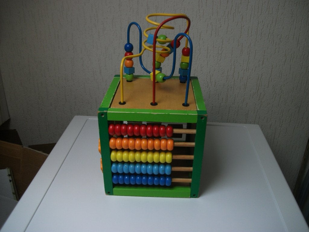 Speelkubus met telraam, Kinderen en Baby's, Speelgoed | Houten speelgoed, Ophalen of Verzenden, Gebruikt