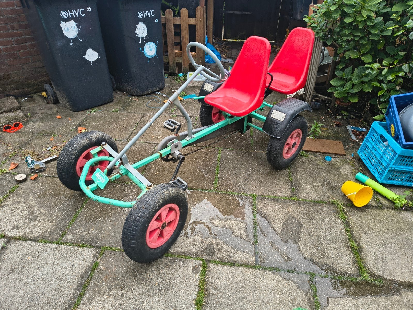 Duozit skelter met aanhanger - Gebruikt, Kinderen en Baby's, Speelgoed | Buiten | Skelters, Ophalen, Gebruikt, Overige merken