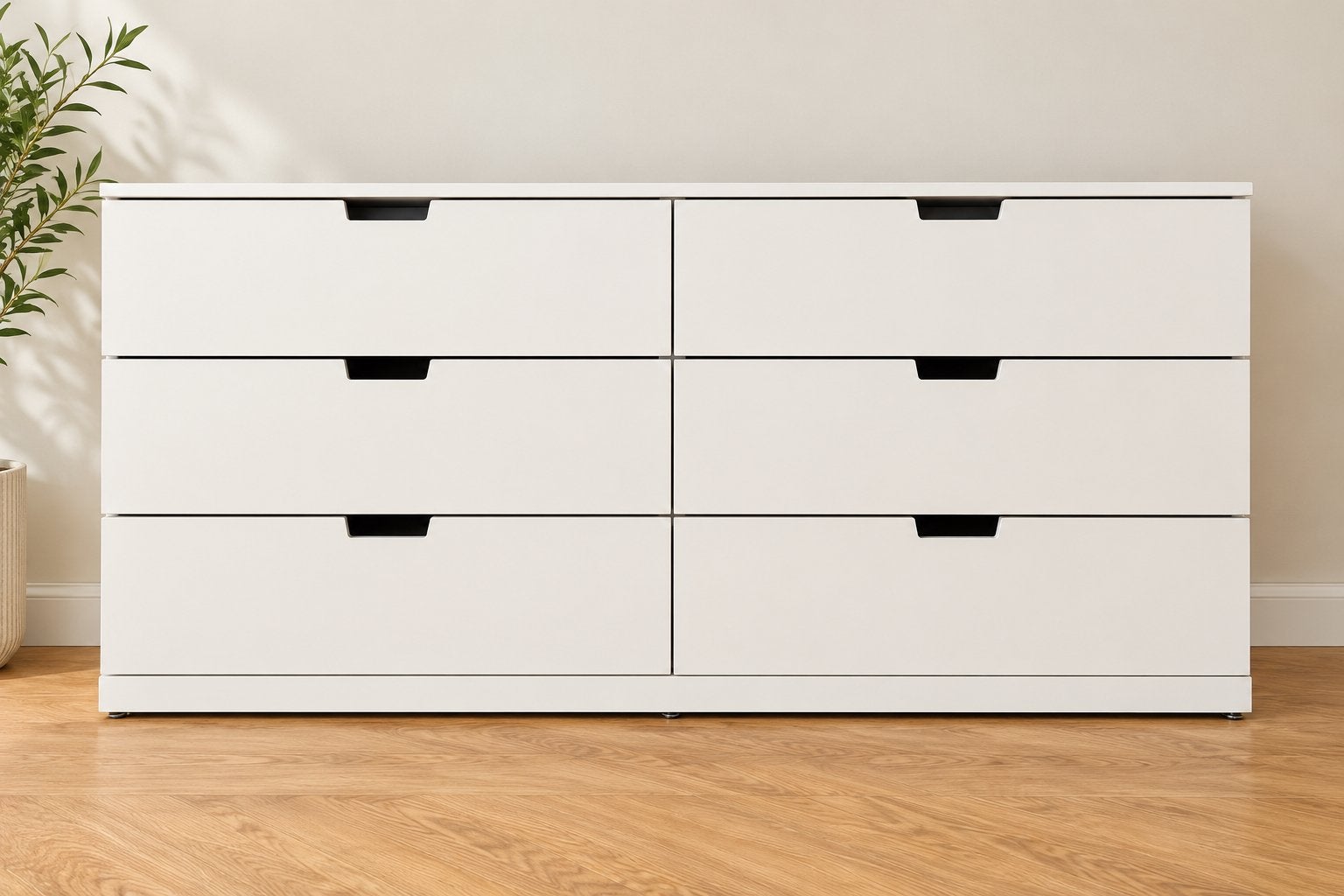 IKEA NORDLI ladekast – wit – 160 cm – 6 lades, Ophalen, 50 tot 100 cm, Zo goed als nieuw, 3 of 4 laden