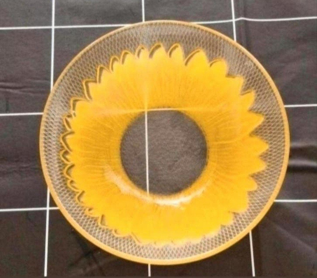 Zonnebloem Schaaltje, Huis en Inrichting, Ophalen of Verzenden, Overige stijlen, Glas, Schaal of Schalen