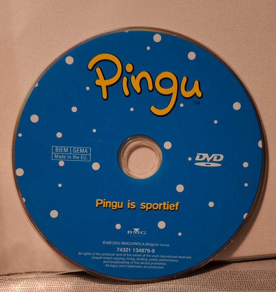 Pingu is Sportief - Krasvrije DVD (zonder infopapier), Animatie, Alle leeftijden, Ophalen of Verzenden, Zo goed als nieuw