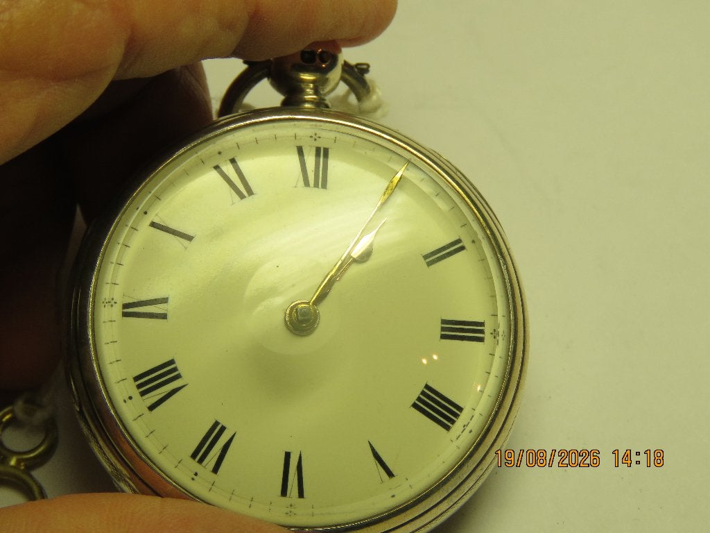 Spillegang zakhorloge zilver en goed werkend, Ophalen of Verzenden