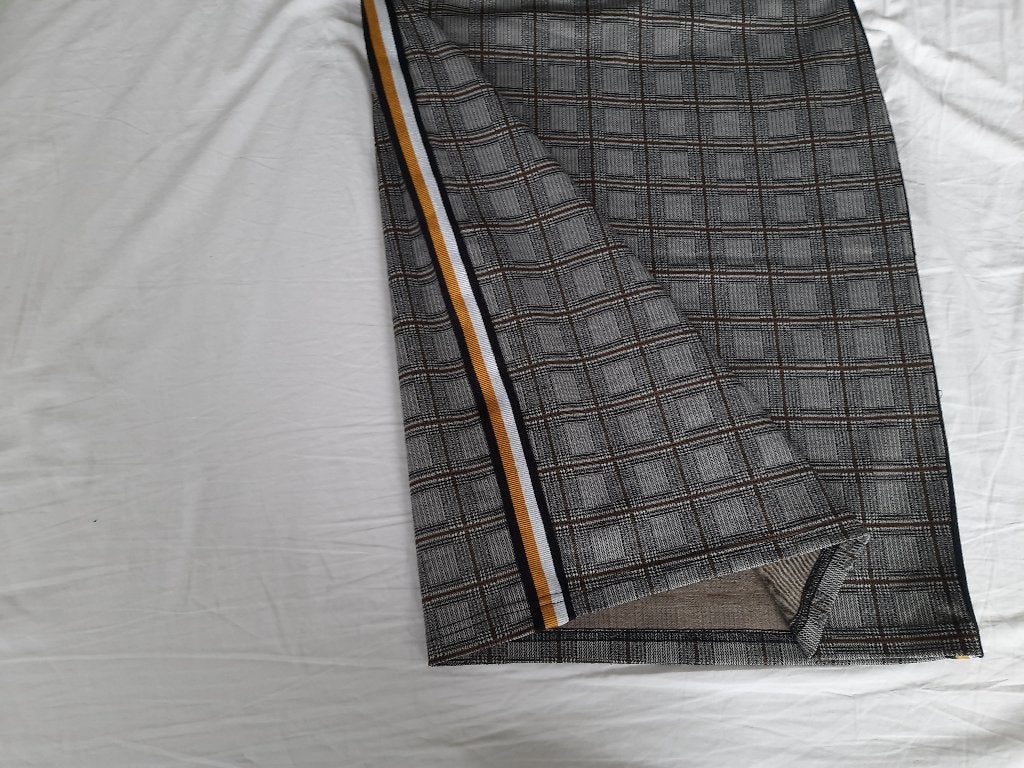 Grijs/bruine strakke rok met gele accenten, maat M, JDY, Kleding | Dames, Rokken, Maat 38/40 (M), Bruin, Ophalen of Verzenden