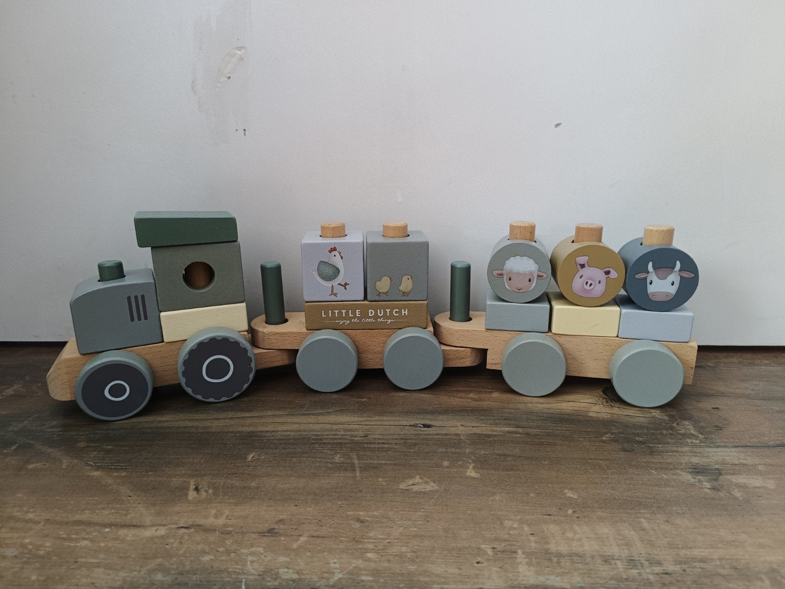 Little Dutch Blokkentractor/trein, Ophalen, Zo goed als nieuw, Overige typen