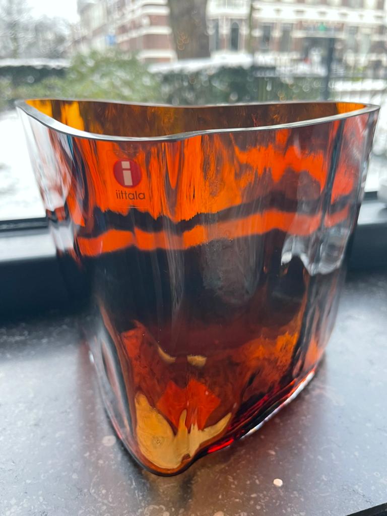 Iittala Alvar Aalto vaas boomerang. 175x140mm, Ophalen of Verzenden, Zo goed als nieuw