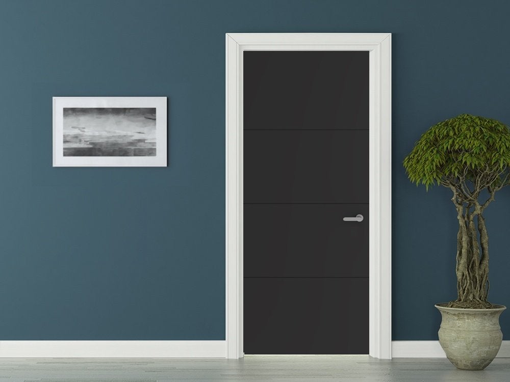 Zwarte Binnendeur, Ophalen, Nieuw, Binnendeur, 200 tot 215 cm