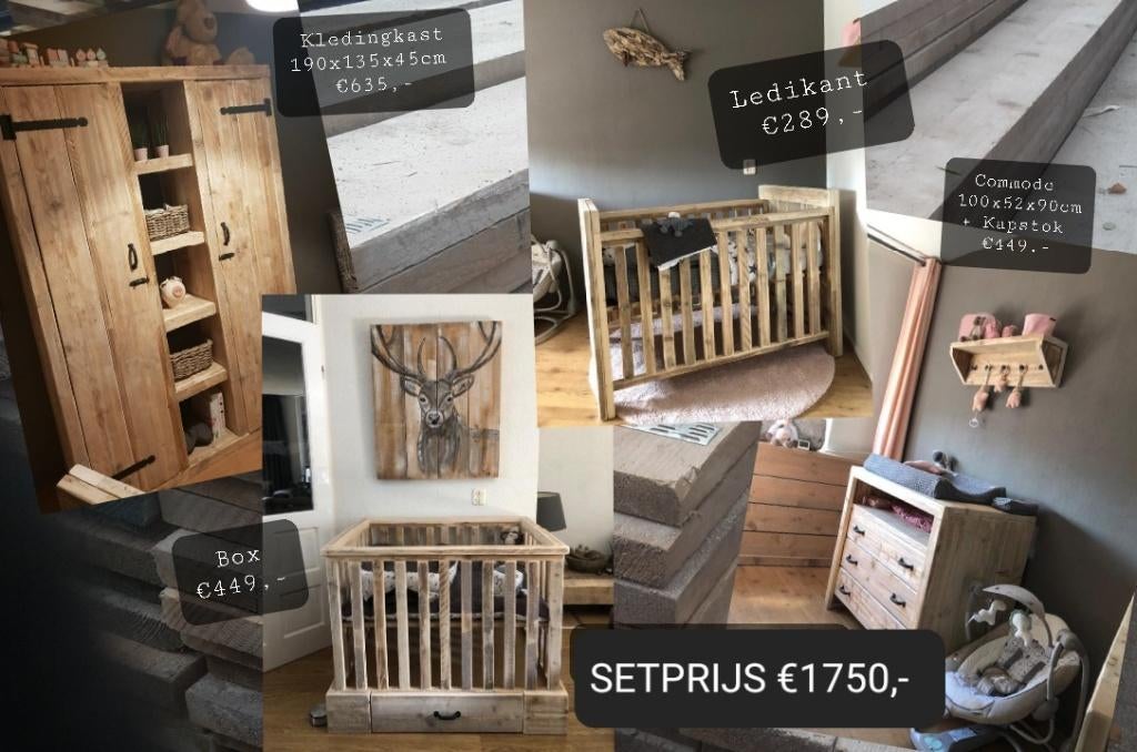 Complete Babykamer ledikant kledingkast commode box, Kinderen en Baby's, Kinderkamer | Complete kinderkamers, Ophalen, Nieuw, Jongetje of Meisje