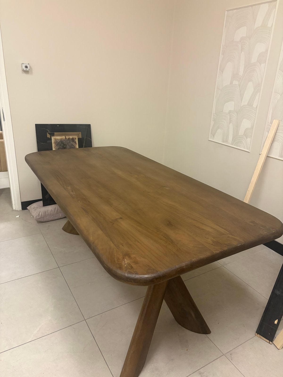 GLOEDNIEUWE Mango Houten Eettafel 200cm - Luxe & Stevig, Ophalen, Rechthoekig, Overige houtsoorten, Nieuw