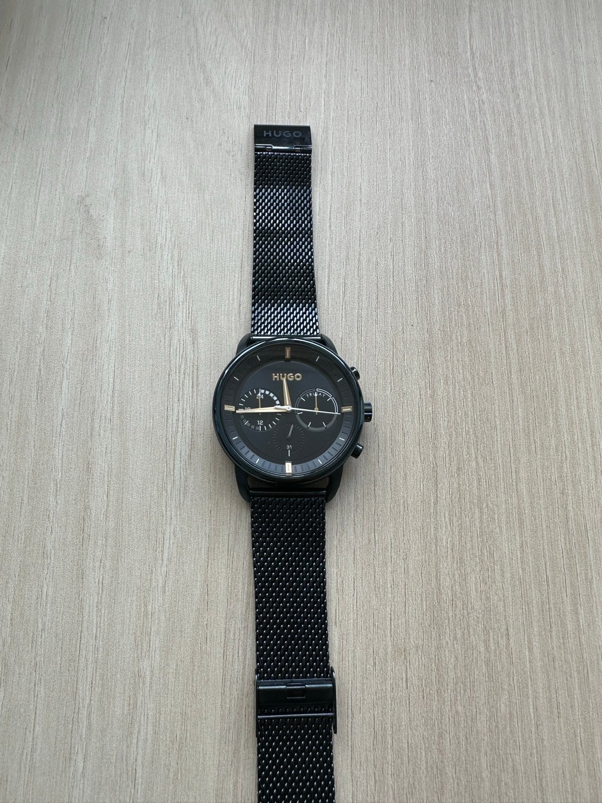Zo goed als nieuw Hugo horloge (batterij leeg), Overige merken, Staal, Polshorloge, Ophalen of Verzenden