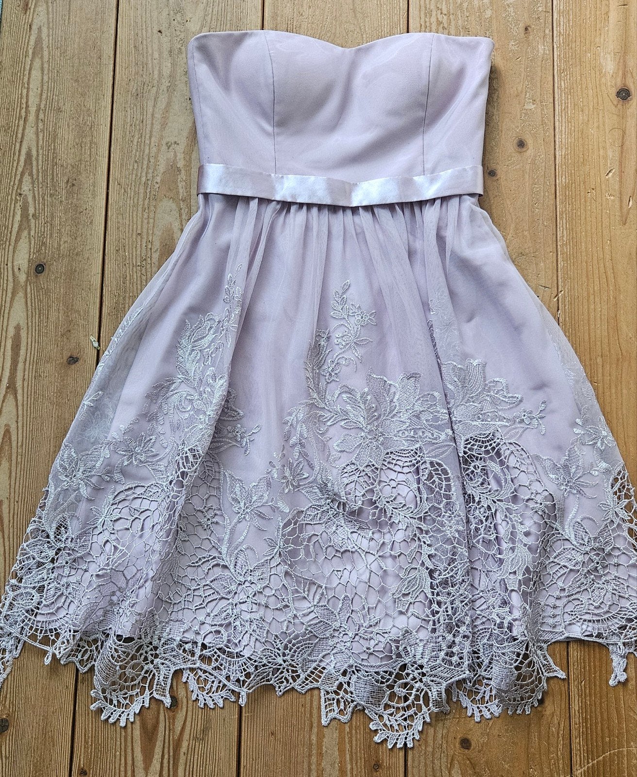 Vera Mont cocktailjurk lila met kant, mt 34 (xs), Paars, Ophalen of Verzenden, Zo goed als nieuw, Vera Mont