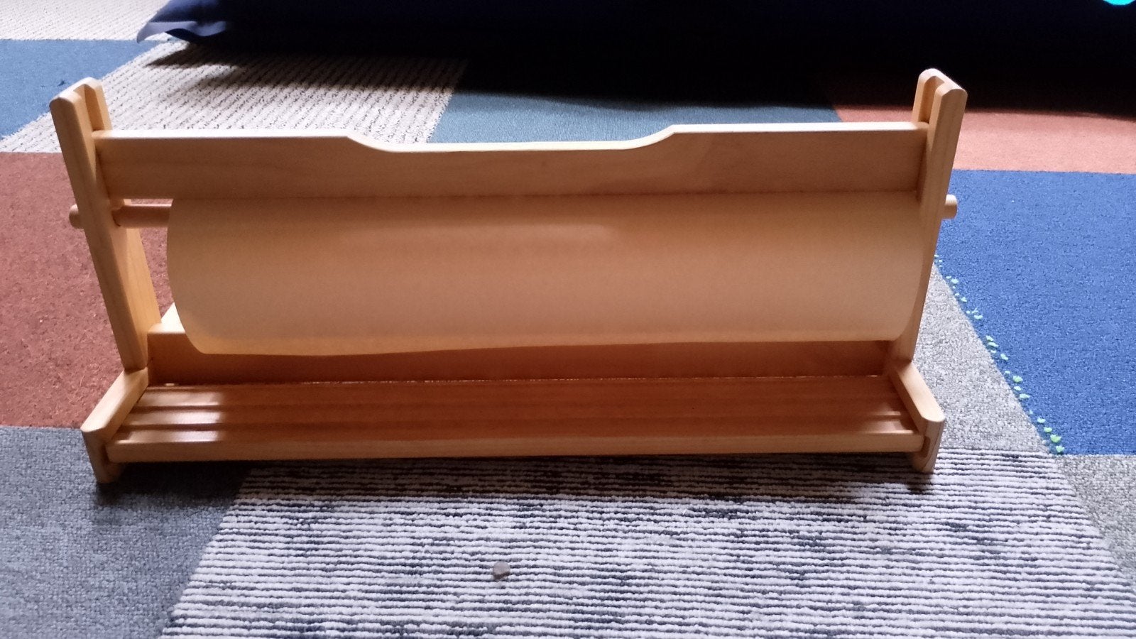 Houten papierrolhouder voor knutselpapier, Ophalen of Verzenden