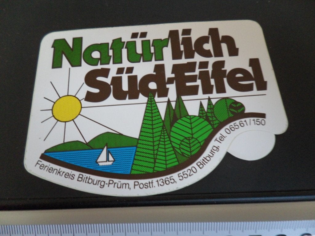 sticker Duitsland Natürlich Süd-Eifel Bitburg Prüm  *, Ophalen, Zo goed als nieuw