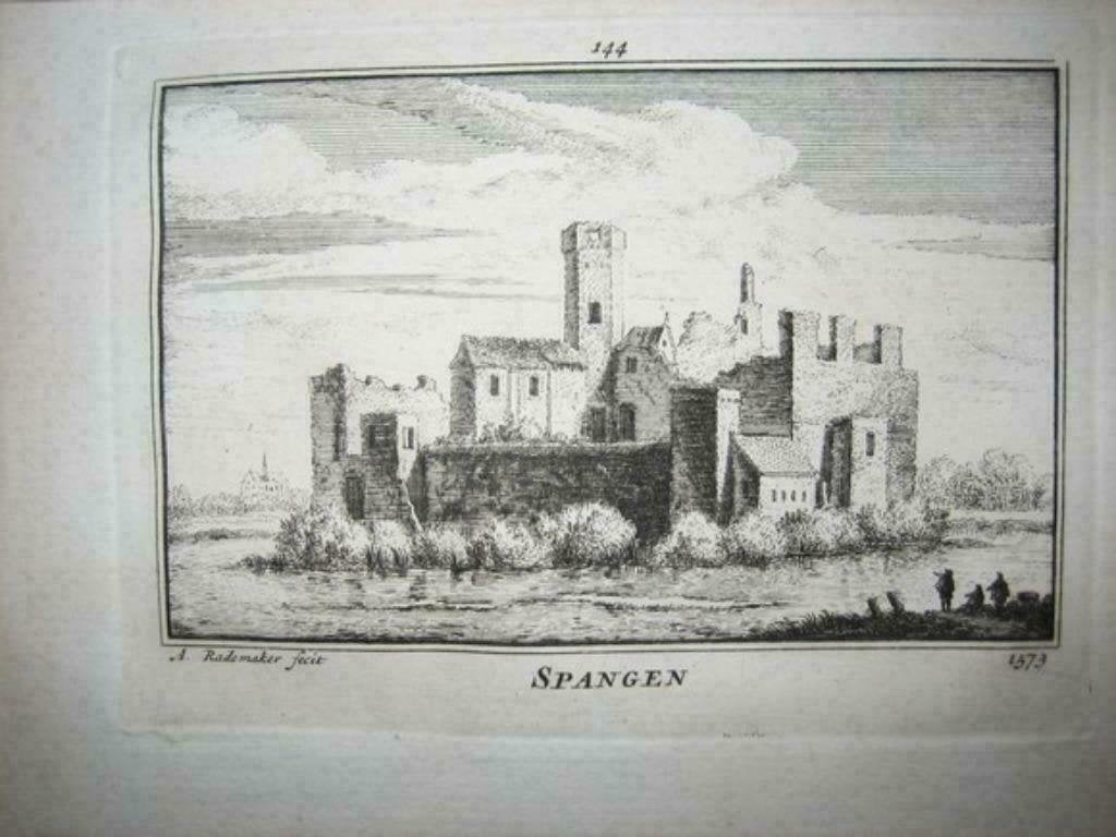 144 / Spangen het Huis Kopergravure 18e Eeuw, Ophalen of Verzenden
