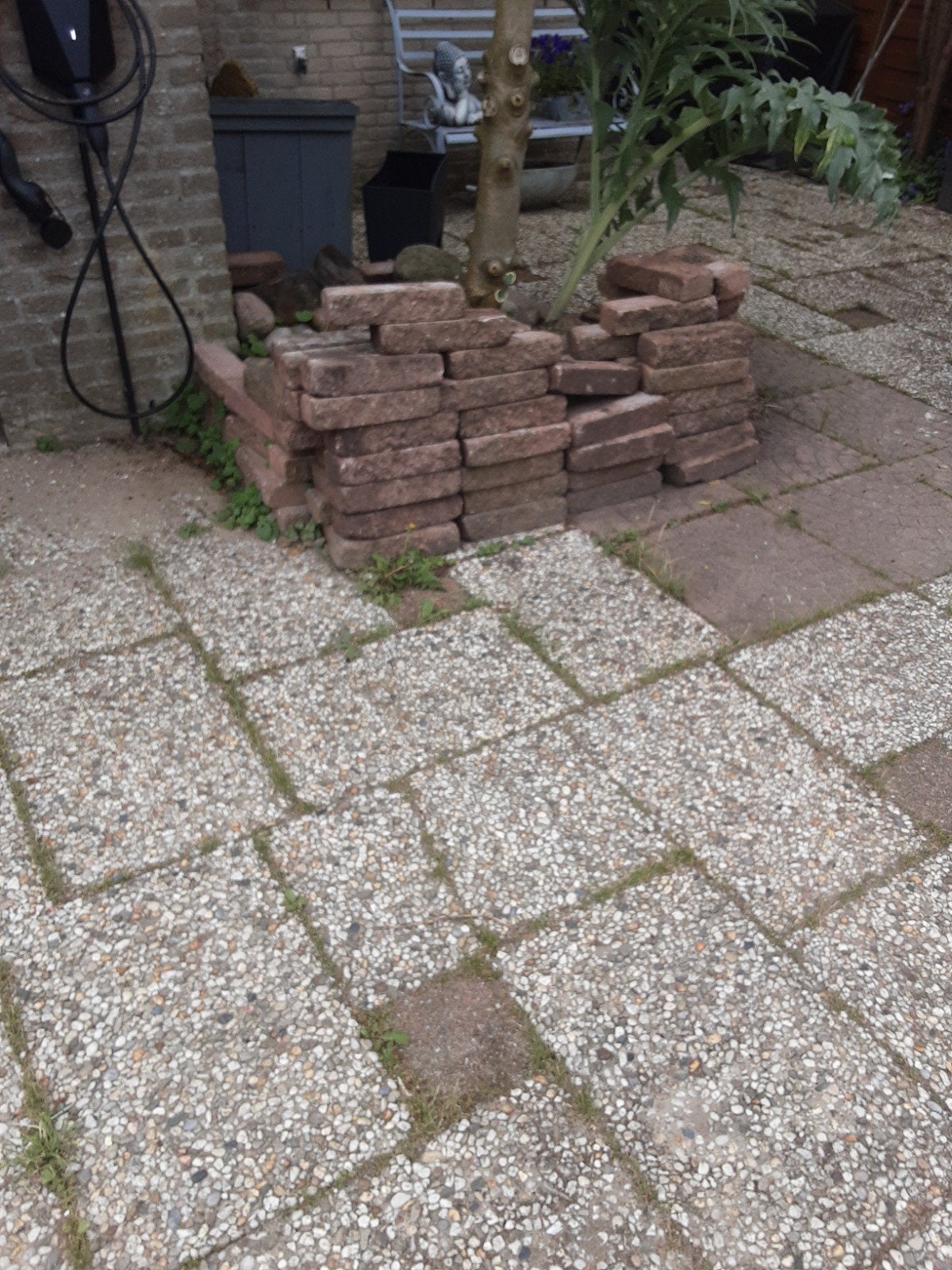 Border stenen., Ophalen, Gebruikt, Beton, Klinkers