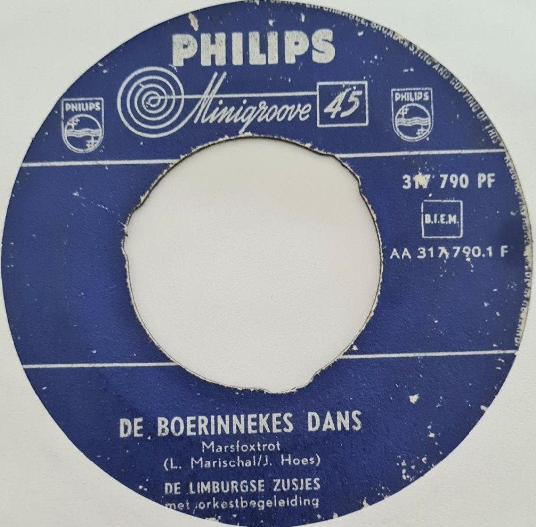 DE LIMBURGSE ZUSJES  - DE BOERINNEKES DANS, Cd's en Dvd's, Vinyl Singles, Ophalen of Verzenden, Gebruikt, Nederlandstalig