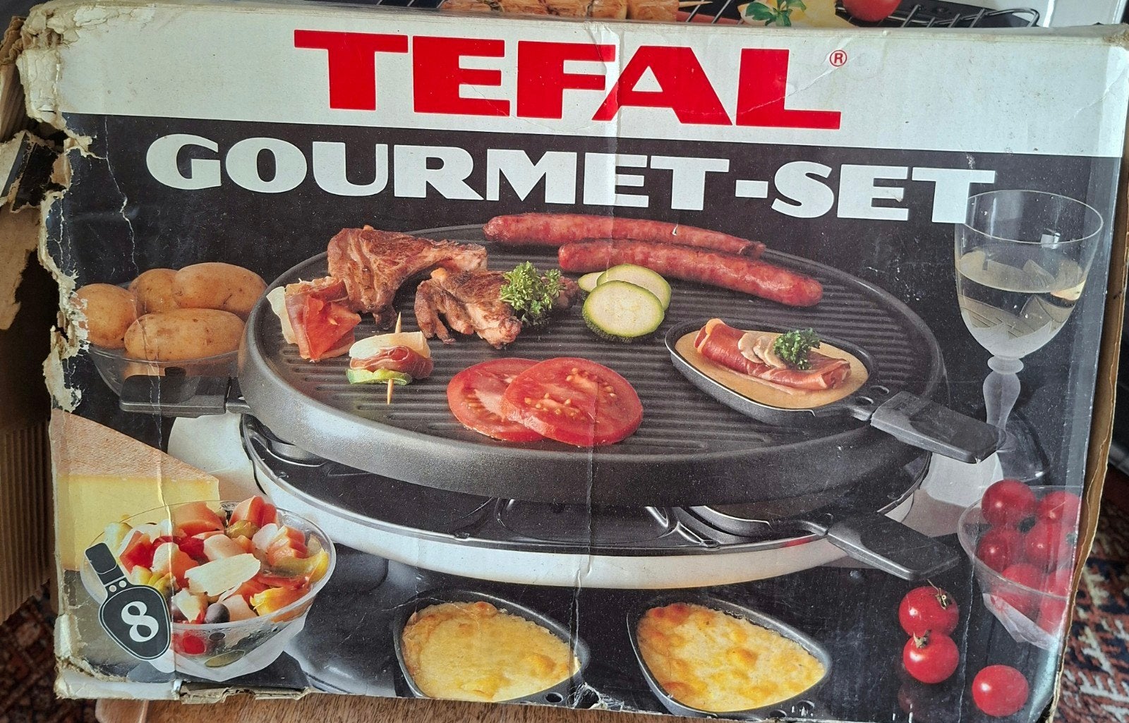 Tefal Gourmet-Set Raclette Grill - 8 Personen, Ophalen of Verzenden, Gebruikt, 8 personen of meer