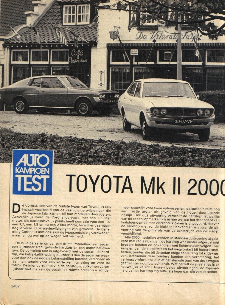 Autokampioen test Toyota MK II 2000 1972, Boeken, Auto's | Folders en Tijdschriften, Ophalen of Verzenden, Gelezen, Toyota