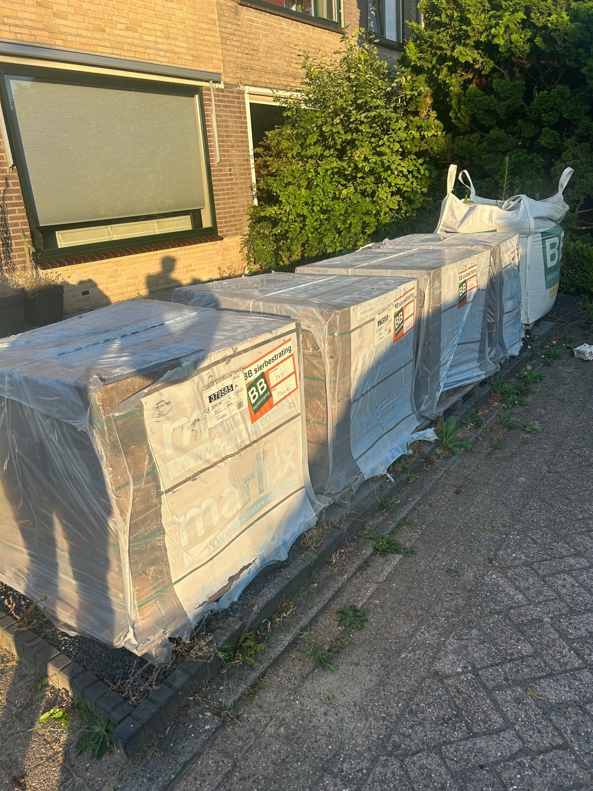 4 pallets 40m2 Stonehedge 30x20x6 Bruin-Zwart sierbestrating, Tuin en Terras, Ophalen, Nieuw, 10 m² of meer, Beton