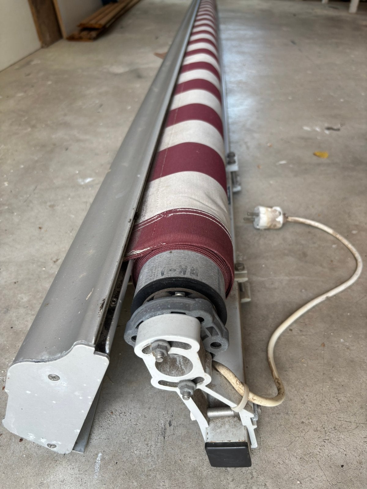 Zonnescherm, Gebruikt, 450 cm of meer, Elektrisch, Ophalen of Verzenden