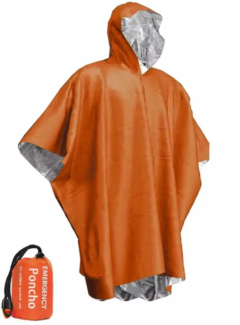Noodponcho - Oranje - Voor buiten en survival, Ophalen of Verzenden, Nieuw, Regenpak, Dames