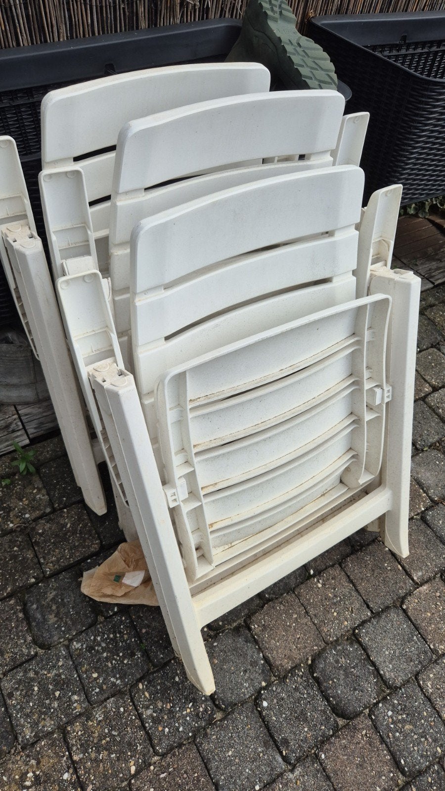 Tuinstoelen gratis 3 stuks, Ophalen, Gebruikt, Kunststof