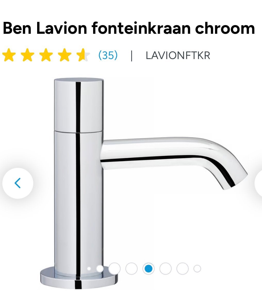 Fonteinkraan incl. sifon, Ophalen of Verzenden, Nieuw, Chroom, Kraan