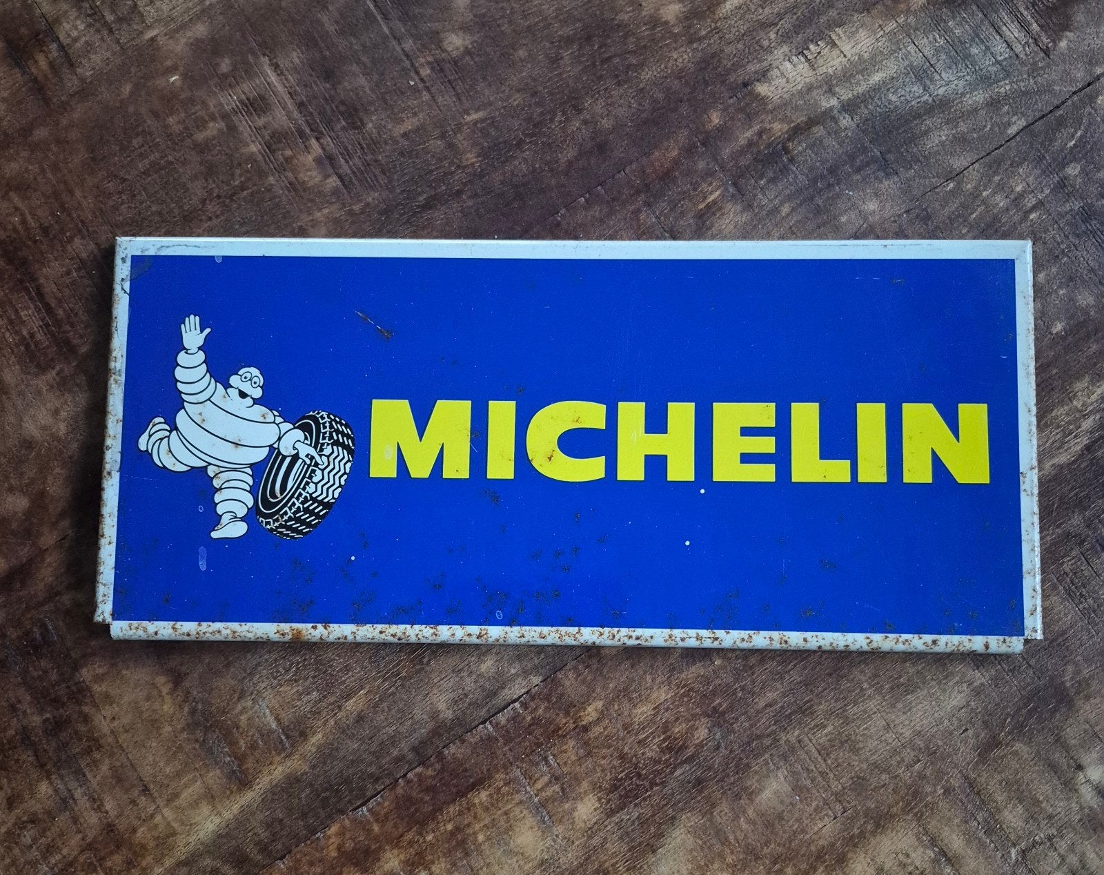 emaille oud Michelin bord, Verzamelen, Ophalen, Gebruikt, Reclamebord
