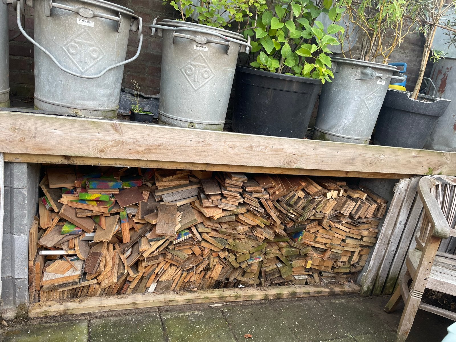 Aanmaakhout voor kachel, open haard of BBQ, Tuin en Terras, Minder dan 3 m³, Ophalen of Verzenden, Overige houtsoorten, Blokken