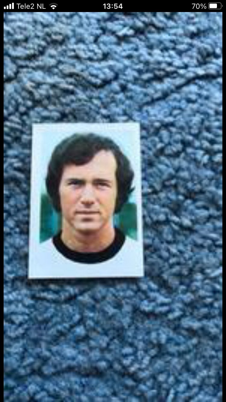 Franz Beckenbauer panini vanderhout 1976-1977, Ophalen of Verzenden, Gebruikt