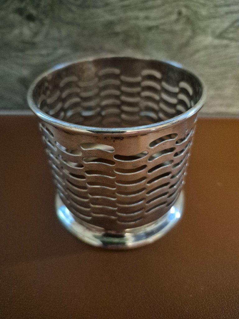 Decoratieve Verzilverde Wijnfleshouder, Gebruikt, Ophalen of Verzenden, Minder dan 5 flessen, Metaal