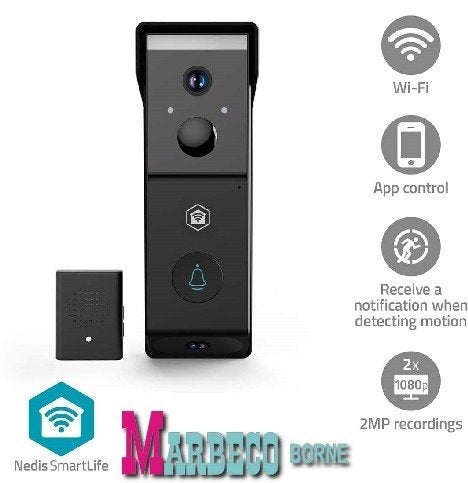 SmartLife, LED Lampen, Camera`s, Video deurbel op Gratis App, Overige merken, Nedis SmartLife, Nieuw, Info@marbeco.nl