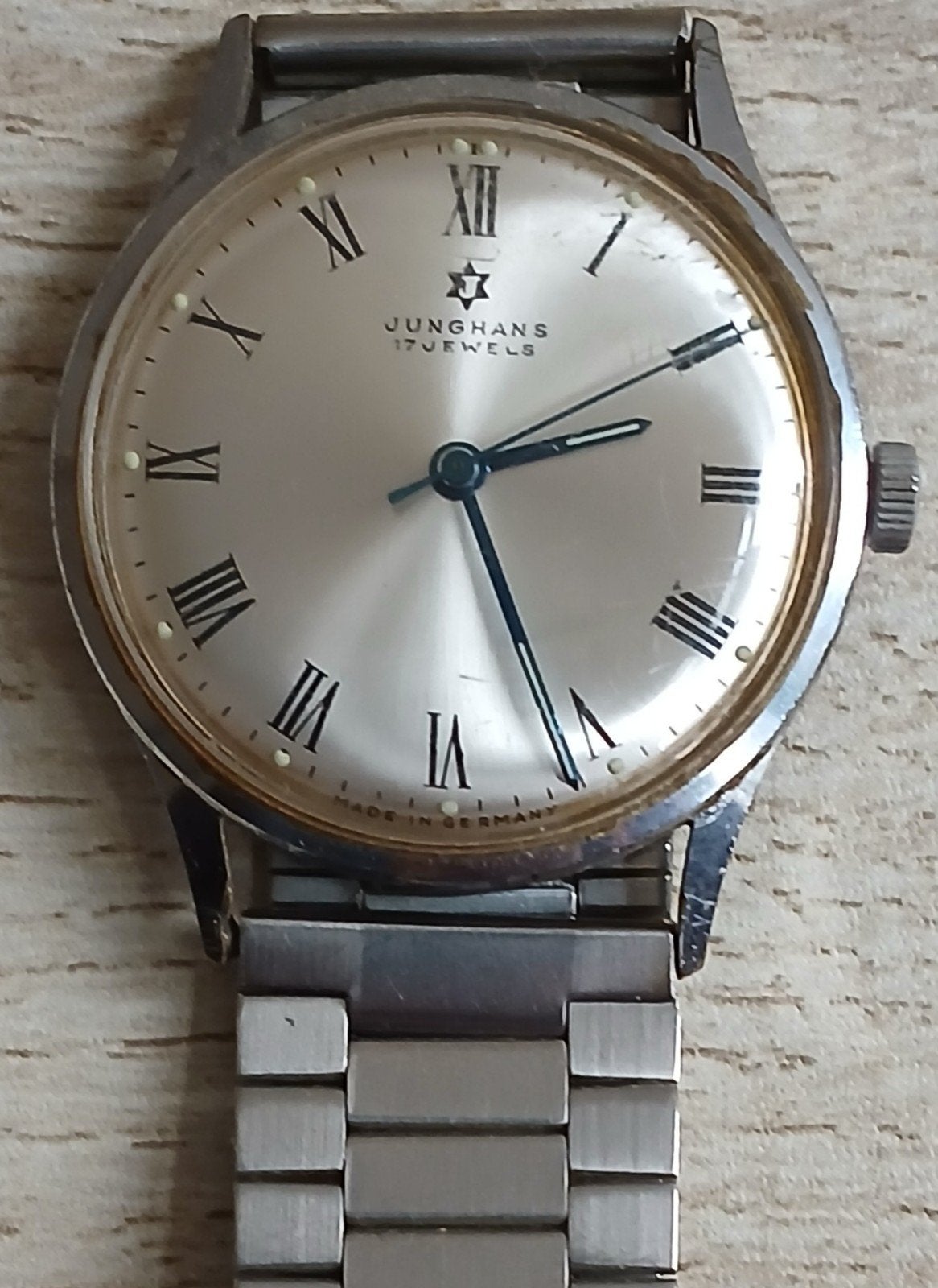 Junghans 17 Jewels Horloge - Vintage Herenpolshorloge, Ophalen of Verzenden, Overige materialen, Overige typen
