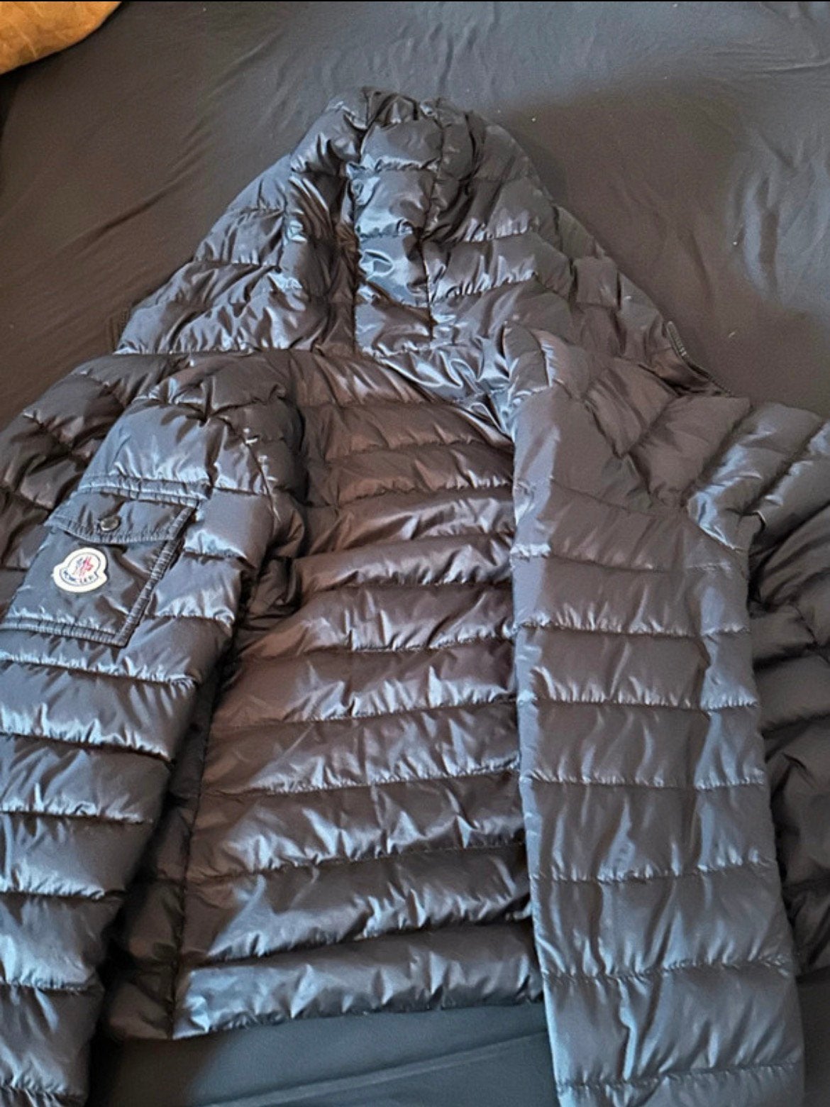 Moncler longue saison vrouwenjas, Ophalen of Verzenden, Zo goed als nieuw, Zwart
