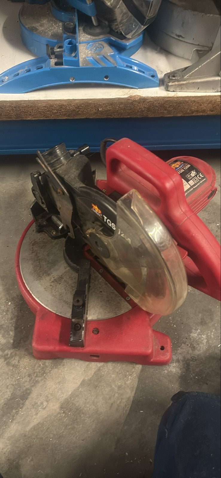 TOP CRAFT TGS 1200 Afkortzaag - Krachtig en Betrouwbaar, Gebruikt, Ophalen of Verzenden, Afkortzaag, 30 tot 70 mm
