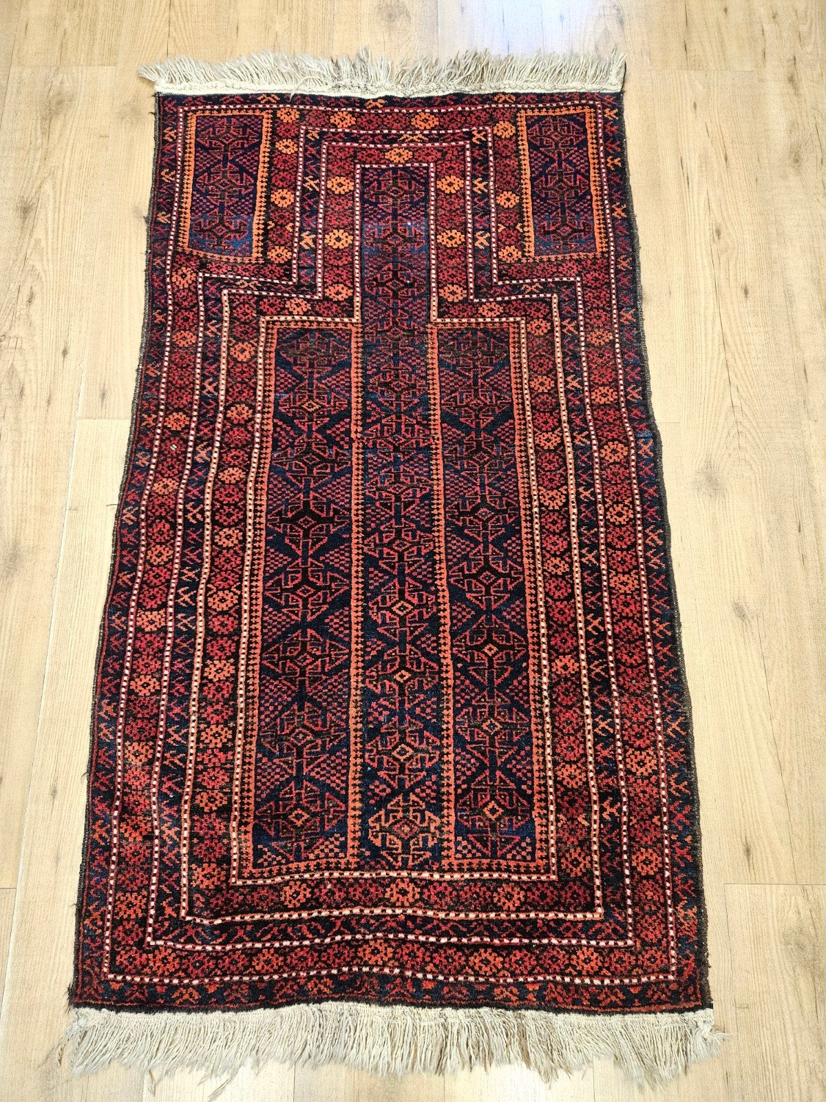 Vintage handgeknoopt perzisch tapijt beloutch 160x83, Info@SlatsAntiek.nl, Tweedehands, Perzisch, 150 tot 200 cm