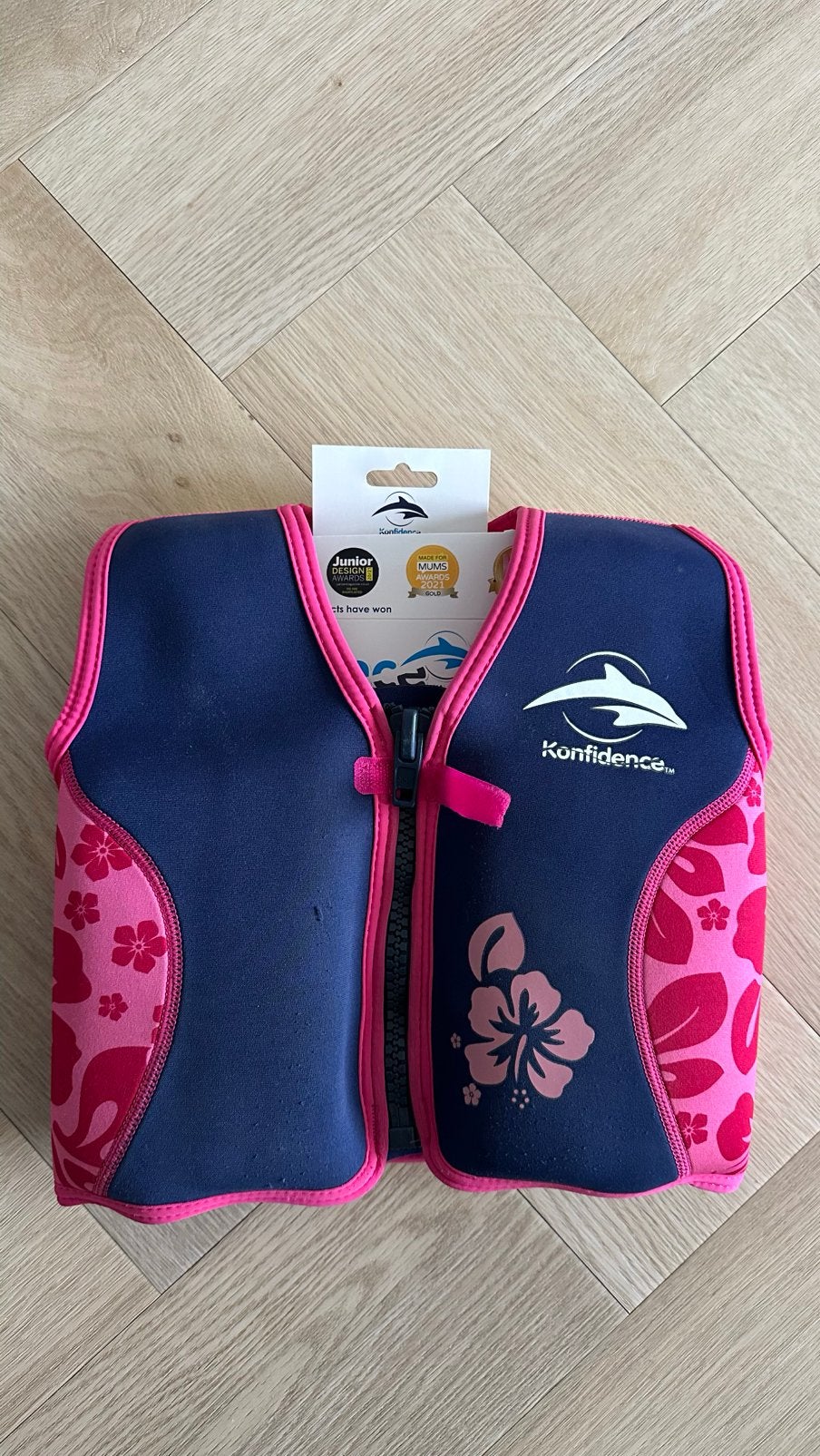 Konfidence zwemvest voor kinderen roze/tot 25 kilo, Ophalen, Gebruikt, Meisje, One size